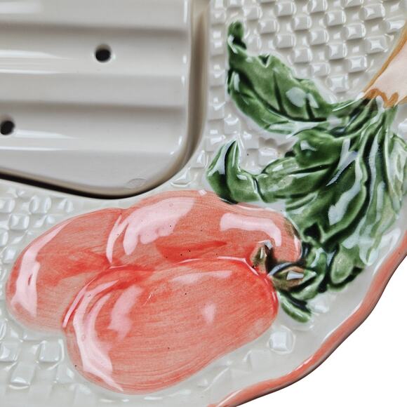 Vintage Shafford Pick Of The Crop Large Serving Platter Dish Straining Tray RARE - Picture 8 of 10